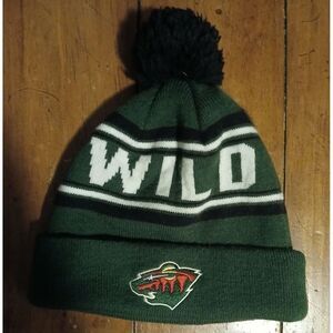 NHL Minnesota Wild Waffle Knit Beanie Pom Hat Youth Boys , One Size Fits #688